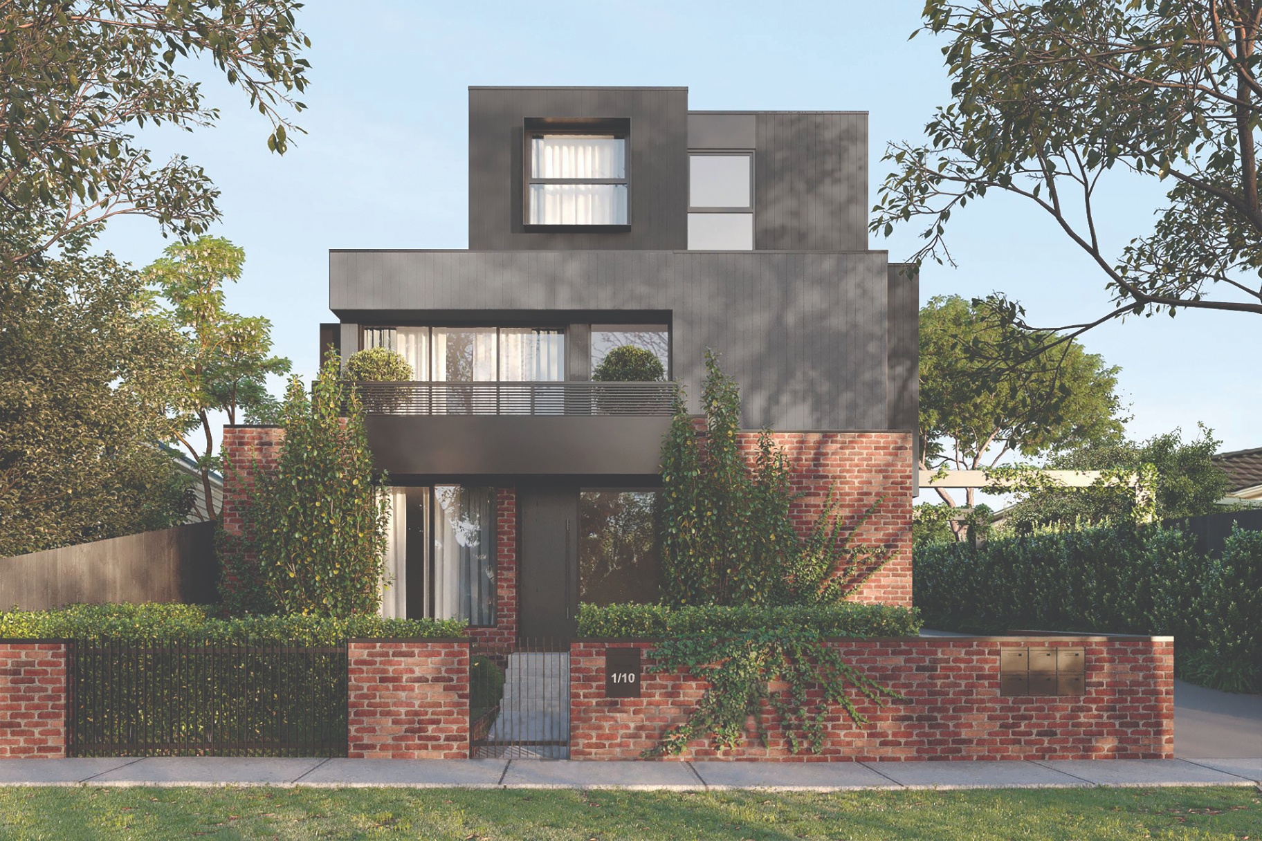 Contemporary townhouse development